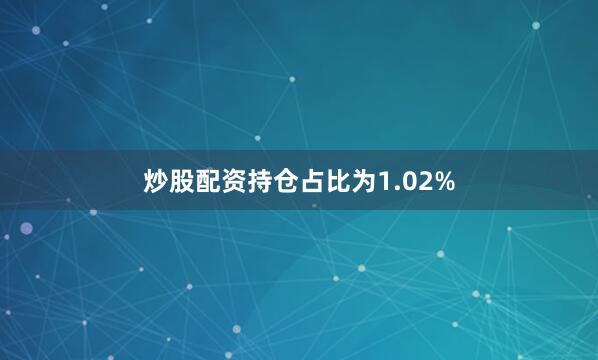 炒股配资持仓占比为1.02%